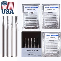 Dental Surgical Burs Round Long 4 556 557 558 330 Carbide Burr High Speed 25mm