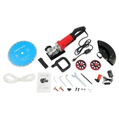 Electric Concrete Cutter Saw, Circular Saw with Saw Blade and Rolling Pulley