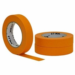 3 pk 1″ inch x 60yd STIKK Orange Painters Tape 14 Day Easy Removal Trim Edge Fin