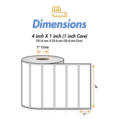 Officesmartlabels 4 X 1 Direct – Printers And 1 Core Permanent