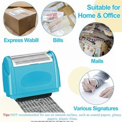 Identity ID Theft Protection Roller Stamp Guard Privacy Confidential Data Secure