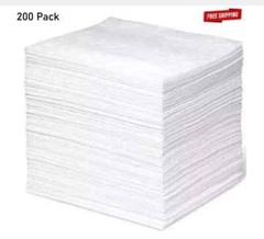 200 – Oil Clean Up Spill Absorbent Pads Contractor Grade Polypropylene
