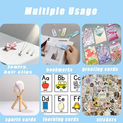 Double-Sided Sticker Display Stand with Handle, 4″ Card Organizer, Black