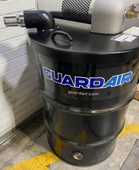 GUARDAIR N551BC WET/DRY DRUM VACUUM, 55 GAL. DRUM, 20 FT. HOSE, 3PXN3, NEW!