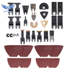104Pcs Oscillating Multi Tool Blade Include 18 Types Blades 80 Sandpapers 4 Pads