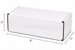 50 – 8x4x2 White Corrugated Shipping Mailer Packing Box Boxes