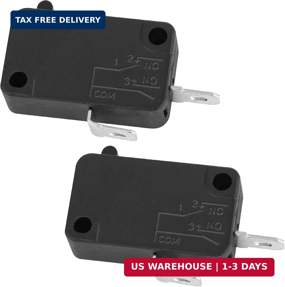 2-Pack Micro Switch for Air Fryer and Microwave Oven, 16A 125V/250V Snap Action