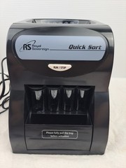 Royal Sovereign QS-1AC Quick Sort Coin Sorter Counter Machine Tested Works W Box