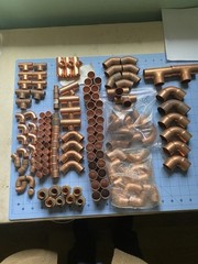 Lot Of 150 Mixed Size Copper Sweat Solder Fittings