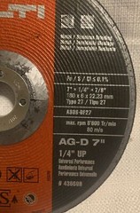 10 PCS- Box of Grinding Wheels-436698 Universal AG-D 7″ x 1/4″ x 7/8″ UP-Type 27