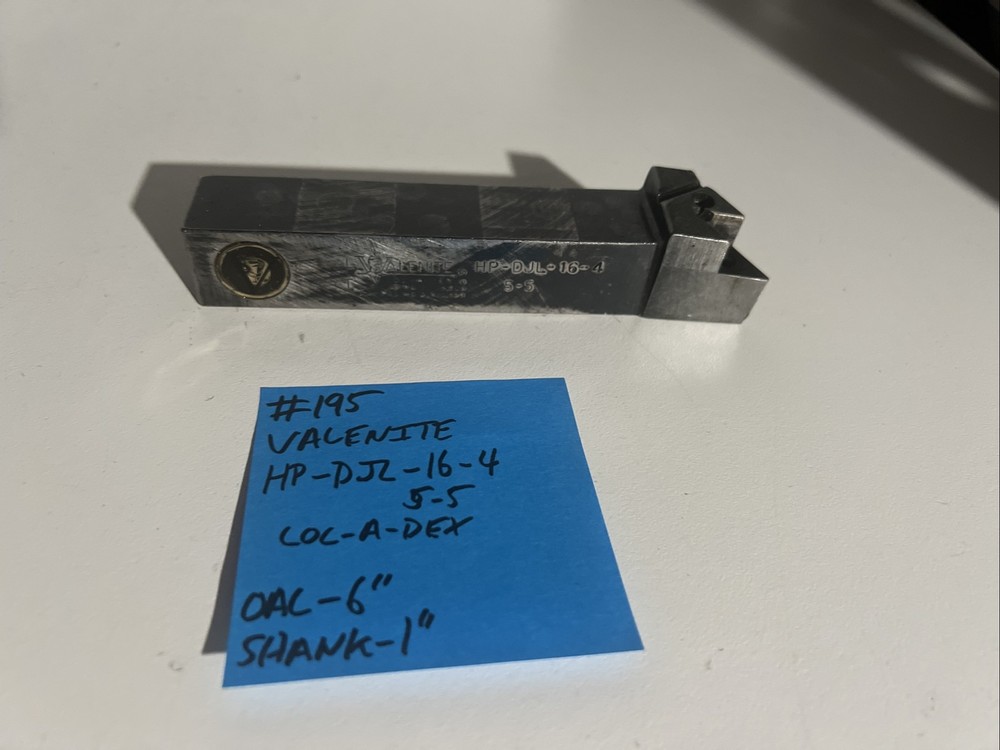 valenite HP-DJL-16-4 Indexible Carbide Lathe Toolholder 6”OAL 1”Shank Turning