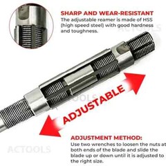 New Adjustable Hand Reamer 20 Pcs Set HV TO H16 Sizes (1/4 ” to 2.7/32″)