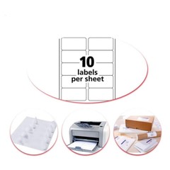 Premium Address Postage Shipping Labels Laser Ink Jet 10 Per Sheet 4″x2″ 10 UP