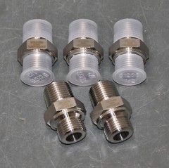 (5) USA Sealing Adapters ZUSA-PF-8773, 1/2″ NPT x BSPP, 316 Stainless Steel,