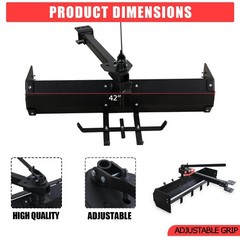 42” Tow Behind Box Scraper Steel Powder Coated Tractor Box Scraper w/ Box Blade