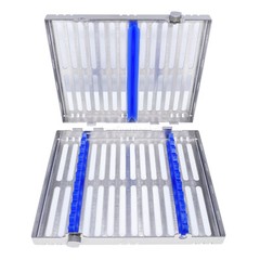 Dental Autoclave Cassette Tray Rack metal Box Instrument Sterilization5/10/20Ins