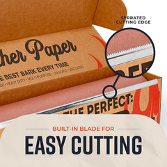 Bryco Goods Pink Butcher Paper Roll with Dispenser Box, 18″ X 175′ (2100”) Food-