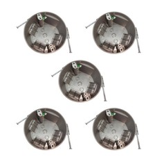 5-Pack 4″ Round Ceiling Box with Grounding 20 Cu In, ETL Certified, Plastic Gray