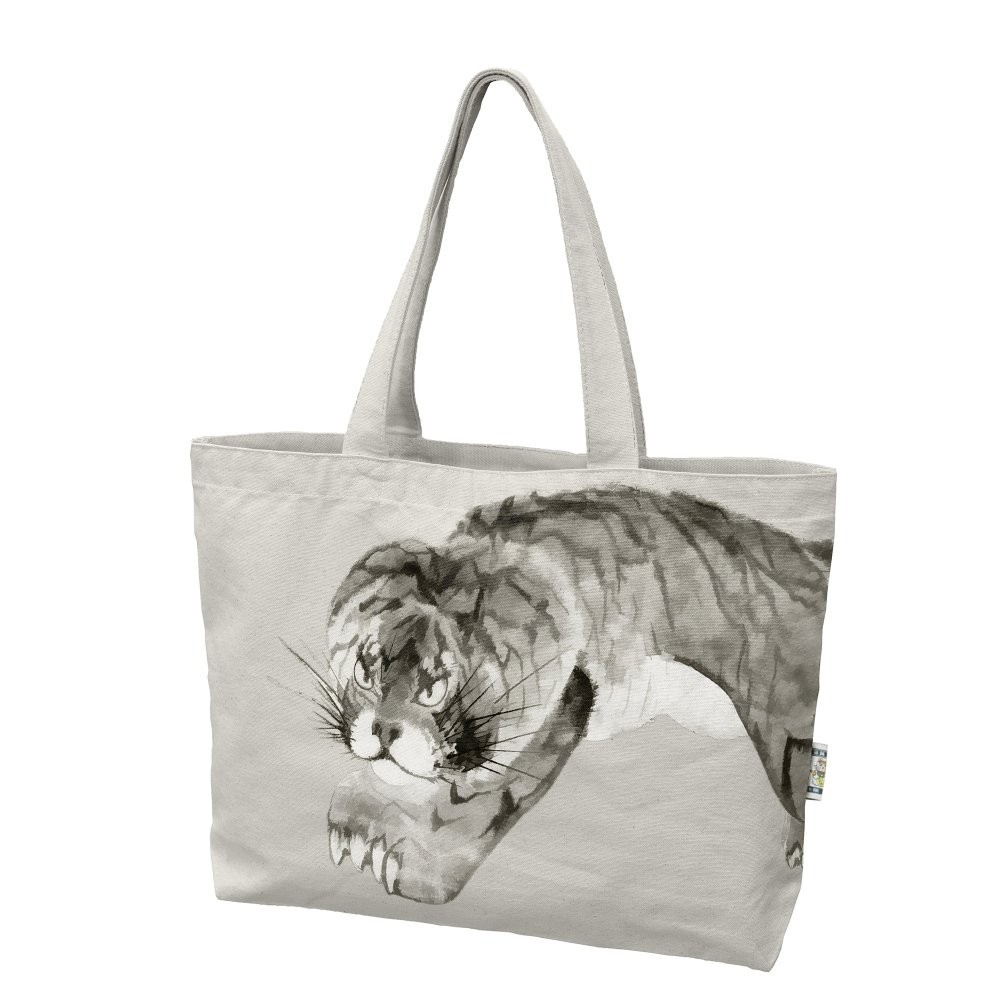 Large Tote Bag TBL091203 – Nagasawa Rosetsu “Tiger” Design