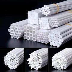 ABS Styrene Plastic Tube Strip Round/Square/Angle Rod Sheet Building Model DIY