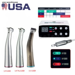 Dental Electric LED Brushless Micro Motor /1:5 1:1 Increasing Fiber Handpiece ns
