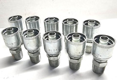10 PK MP-08-08, 1/2″ Hose x 1/2″ NPTF Male Pipe Hydraulic Hose Fittings HY
