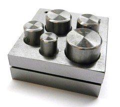 Disc Cutter Set 5 Sizes 1/2″-1″ Cut Circular Metal Discs Round Jewelry Shapes