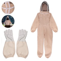 XL Polycotton Bee Suit for Men Women Full Body Sting Proof Beekeeping Suit Glove