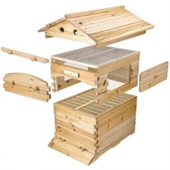 Automatic Bee Hive Boxes beehive + 7x Bee Frames Honey Bee House Beekeeping US