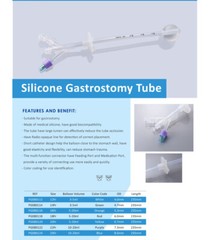 New High Quality Disposable Silicone Gastrostomy Feed PEG Tube Gastrostomy Tube