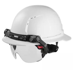 Milwaukee BOLT White Type 1 Class C Hard Hat/ Clear Dual Coat Lens Eye Visor Set
