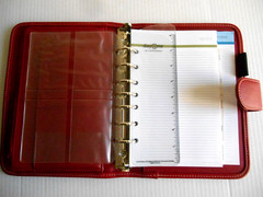 Franklin Covey Day One Compact Red Planner Binder 7 Rings