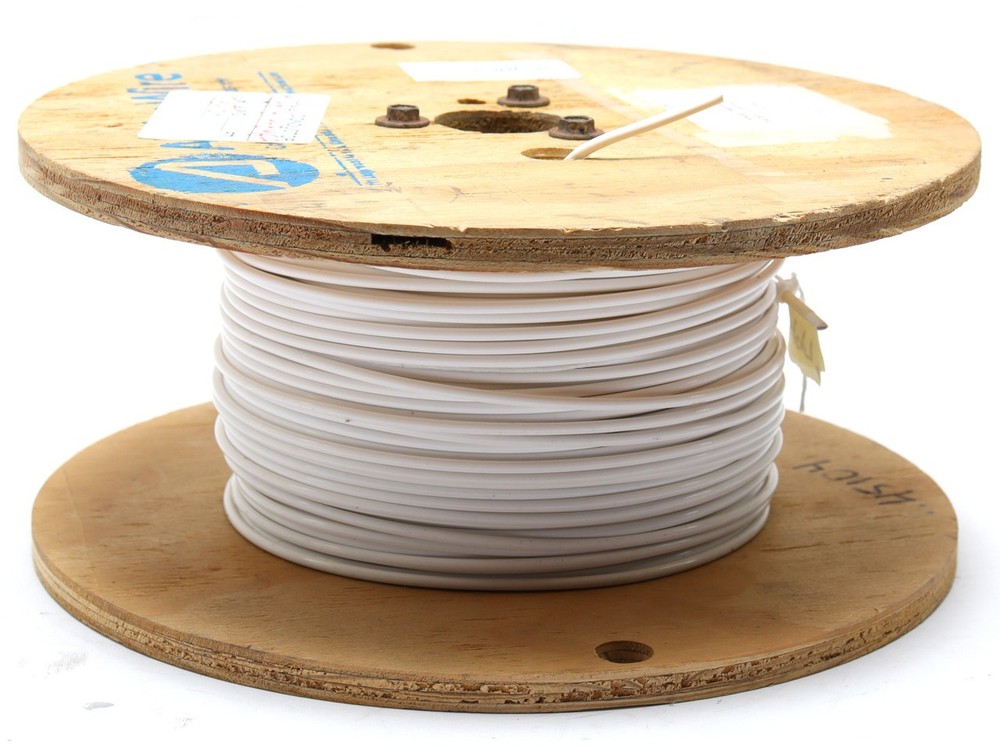 M16878/4-BMG-9, 10AWG Silver Plated, PTFE Jacketed Wire, White, 100ft
