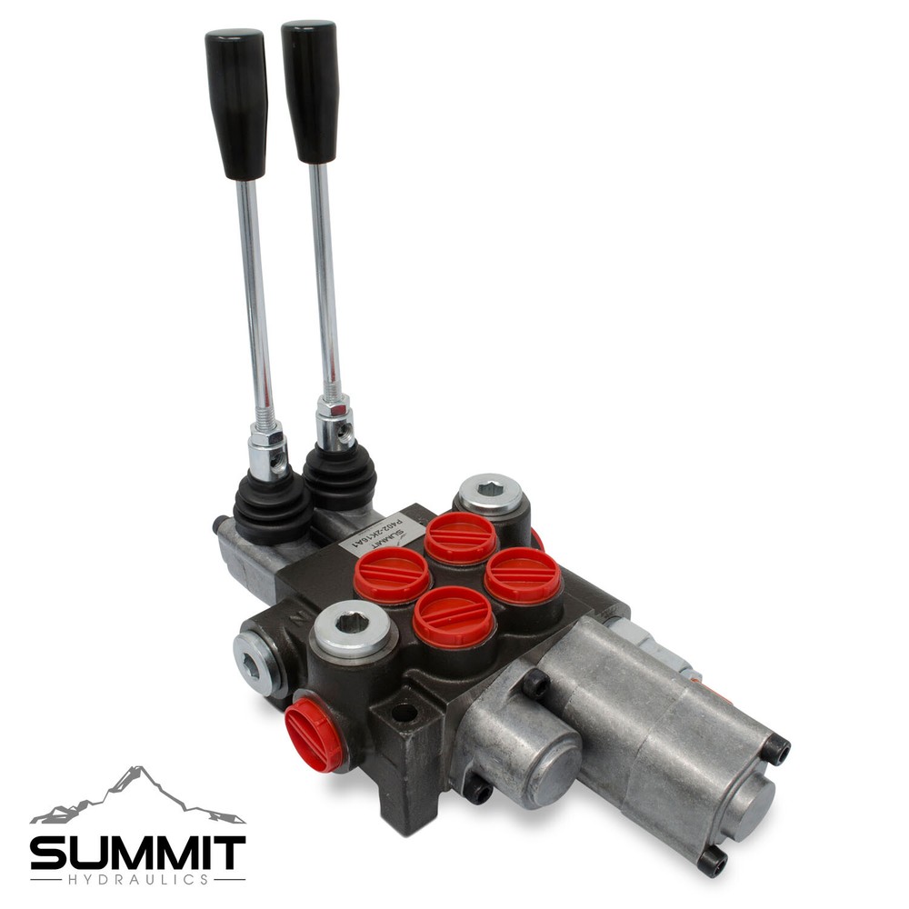 Monoblock Hydraulic Directional Control Valve, 2 Spool w/ Single Float Detent