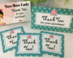 Small Business Thank You for Your Purchase Cards, Thank You Stickers Sets