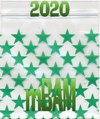 200 GREEN BLUE PINK STARS LOT Apple Zip Baggies Silver Metallic 2020 2010+