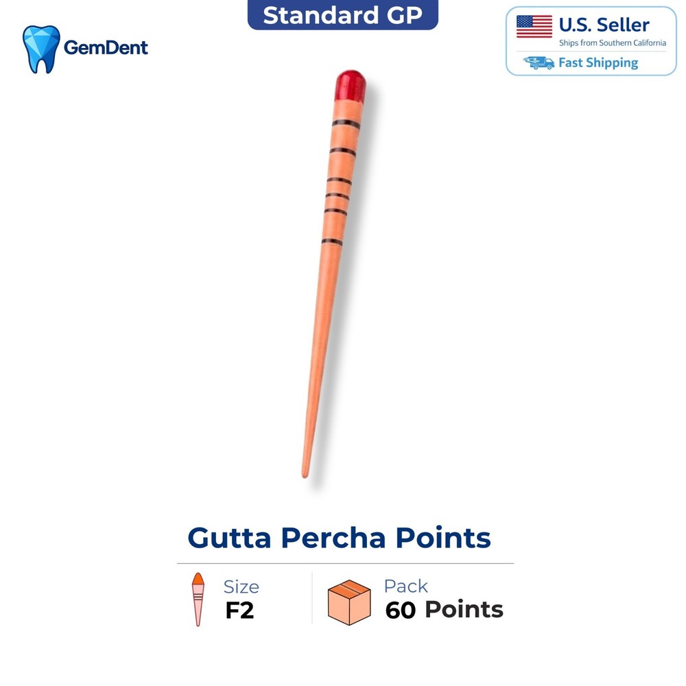 GemDent Gutta Percha Points .02 .04 .06 F1 F2 F3 Standard Multicolor Endo Marked