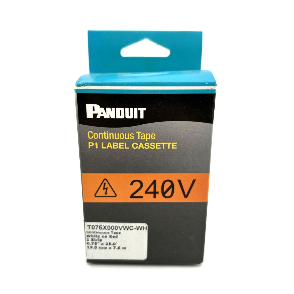 Panduit T075X000VWC-WH Continuous Tape Label Cassette 0.75” X 25.0’