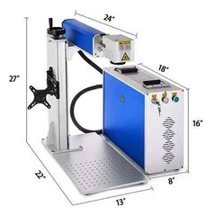 🔥VEVOR 20W 30W 50W Raycus Fiber Laser Metal Marking Machine Rotary Axis