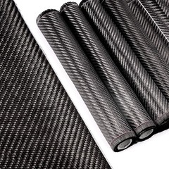 5FT x 59″ Real Carbon Fiber Fabric Cloth Roll 3k 200gsm 2×2 Twill Weave Black