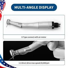 Dental 1:1 Low Slow Speed Handpiece Surgical Contra Angle Push Button Fits NSK