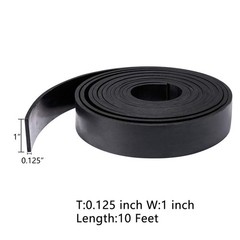 Solid Neoprene Rubber Strips Roll 1/8 .125 inch Thick X 1 inch Wide X 10 Feet