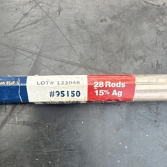 Lucas Milhaupt SIL-FOS 15 Brazing Rods 15% Ag BCuP-5 20 in 25 ct Lot# 95150