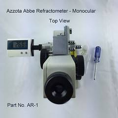 Azzota® AR-1, Abbe Refractometer, Monocular, Measuring Range: 1.3000-1.7000 nD