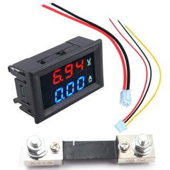 DC 100V 100A Voltmeter Ammeter Volt Amp Meter Voltage Current Tester with Shunt
