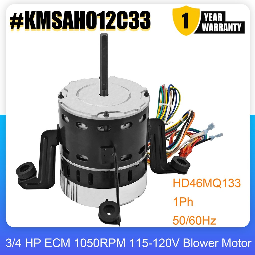 NEW Carrier HVAC Blower Motor HD46MQ133 3/4HP 50/60Hz 115-120V 48FR 1050RPM 1Ph