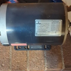 Emerson Air Over Motor P63SYFGD-4114 1HP 208-230/460V 3PH 3.7/1.9A