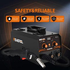 MIG Welder,2 in 1 Flux Core/Stick Welder,130Amp 110V Gasless MIG