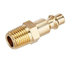 10 PCS Brass 1/4 Inch NPT Male Industrial Quick Connect Air Hose Fittings, M-Sty