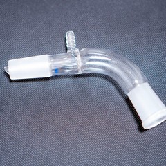 Glass Straight & bent Vacuum Adapter,Gas Inlet Adapter,24/40 Joint, Lab Glass